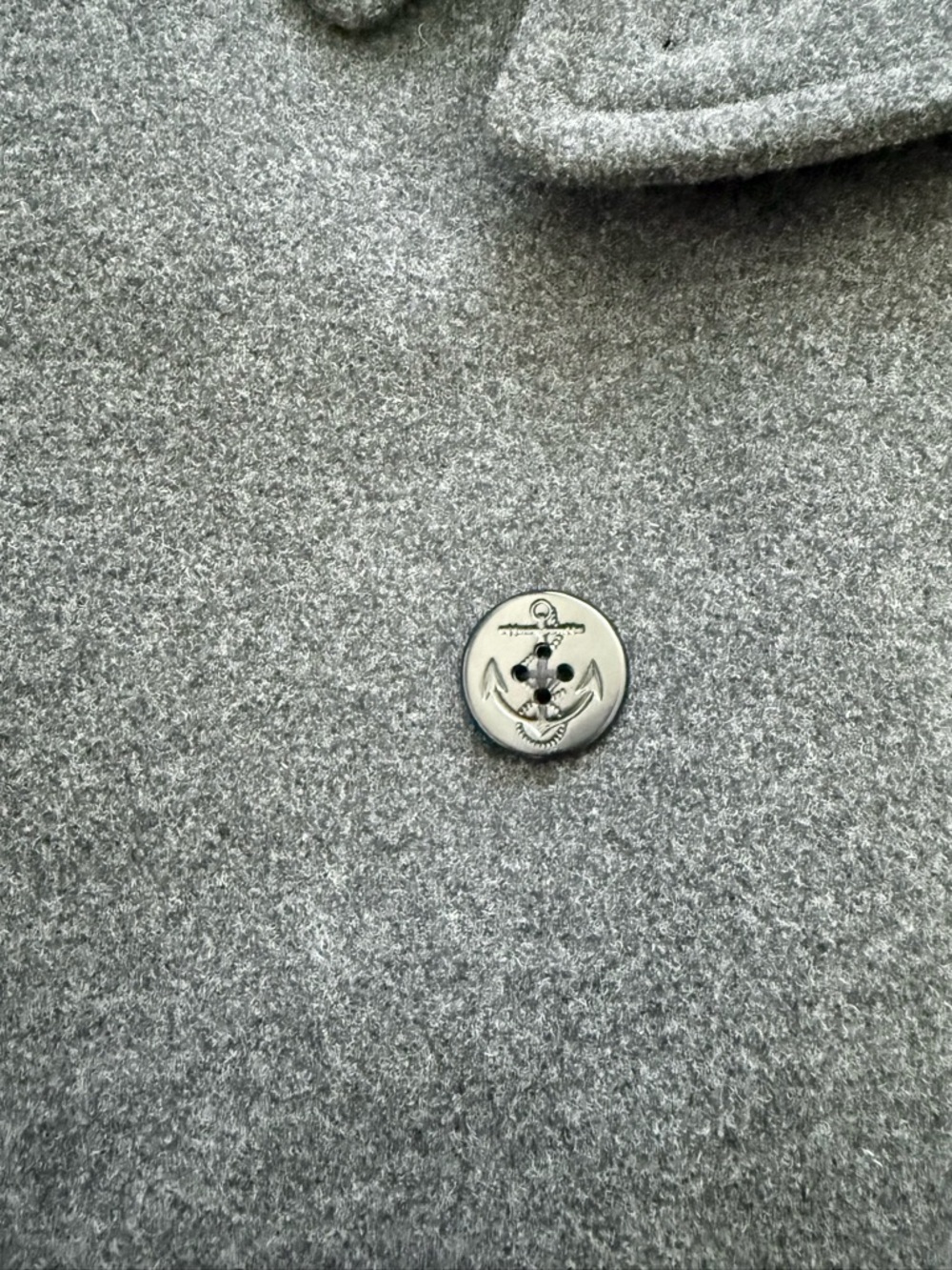 Lands' End Gray Double Breasted Wool Peacoat Size M - Picture 8 of 11